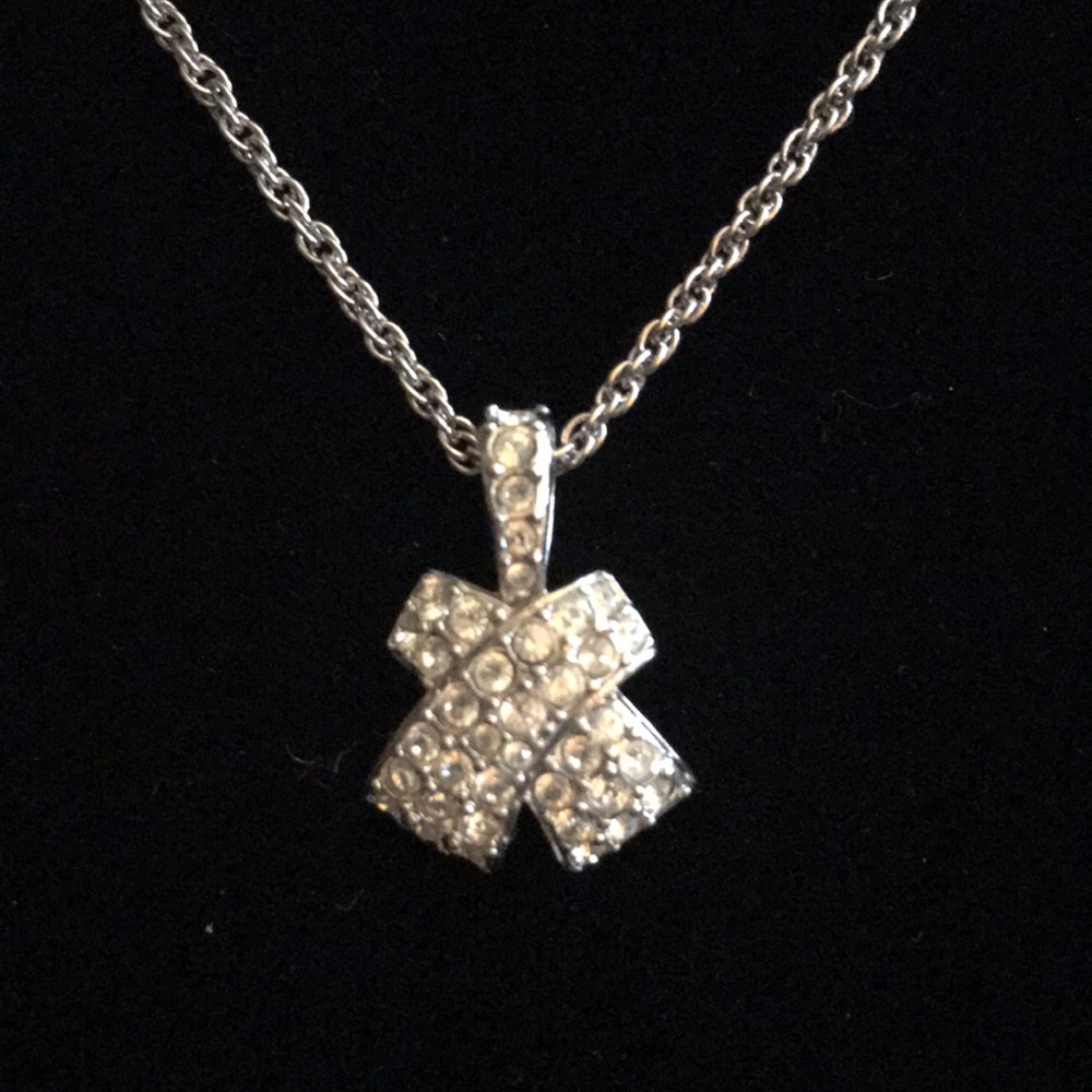 Swarovski Swan Signed Crystal Necklace EUC