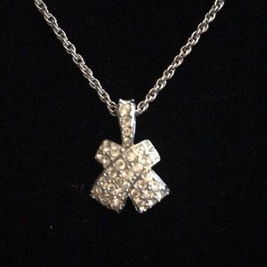 Swarovski Swan Signed Crystal Necklace EUC