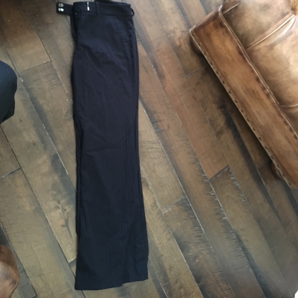 Navy pinstripe dress pants