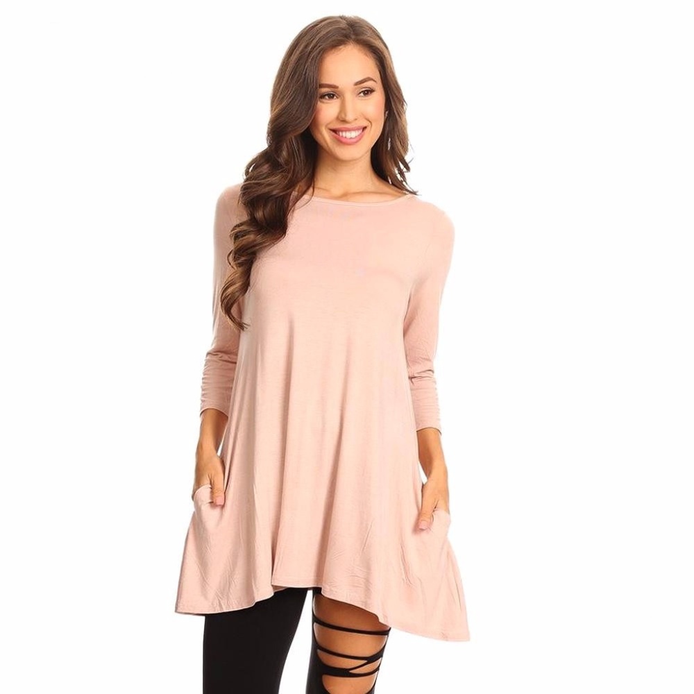 CAMEL Lightweight jersey knit Tunic