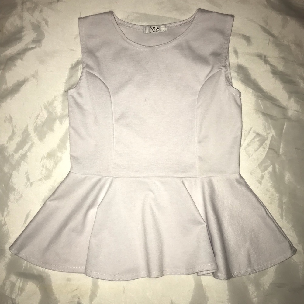 ViVi London White riddle sleeveless shirt