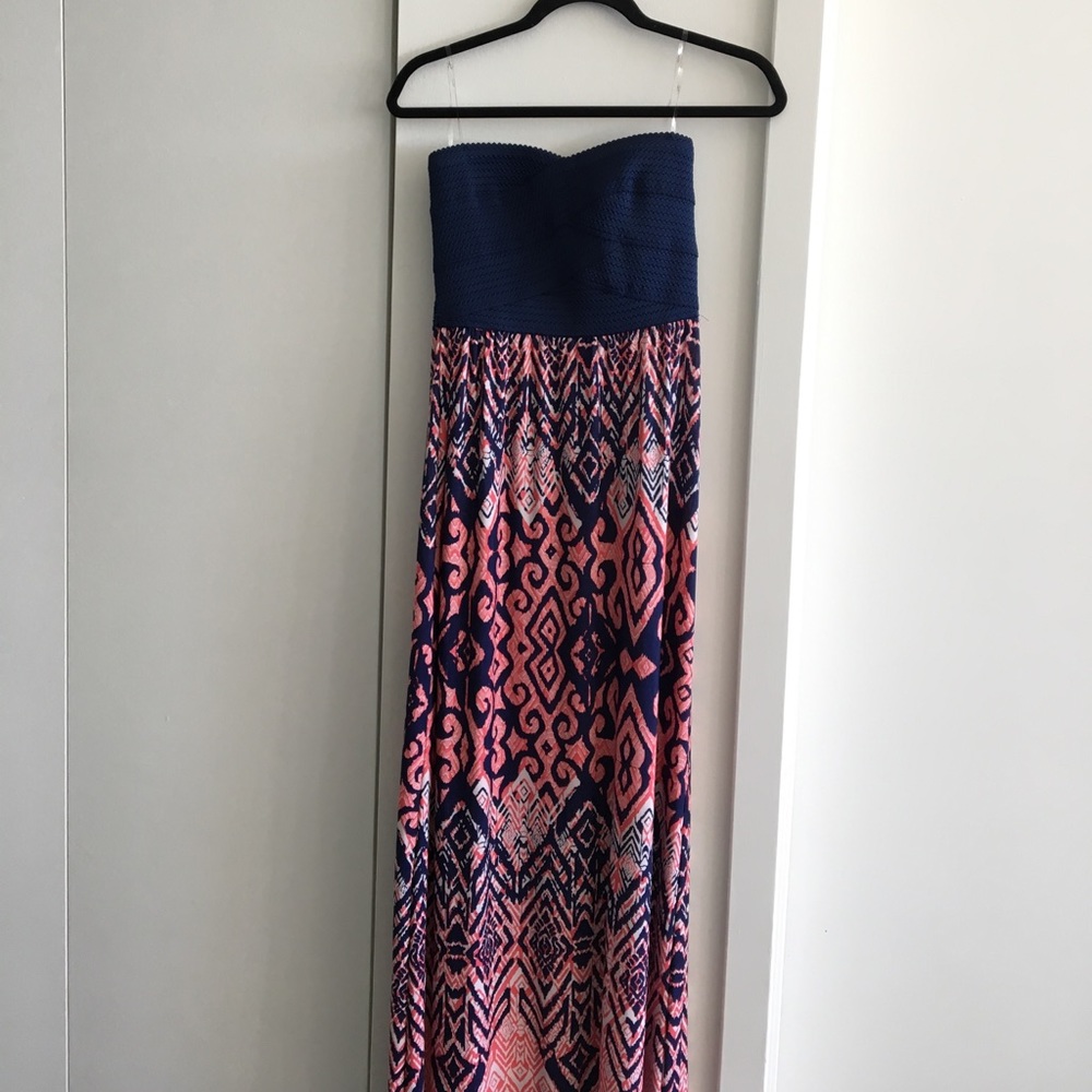 Strapless maxi dress