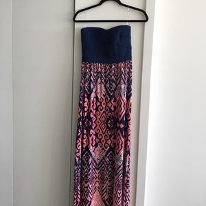 Strapless maxi dress
