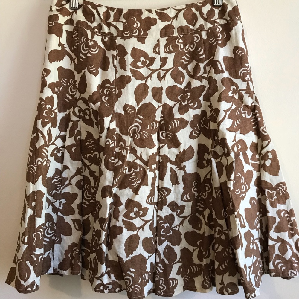 Boden Linen Full Skirt Sz 10R