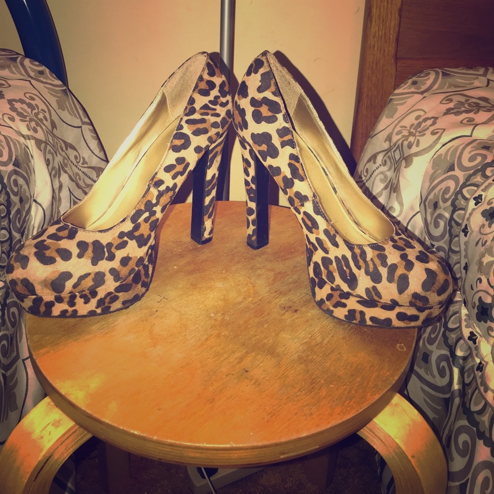 Leopard print heels