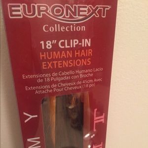 Remy 18” straight dark brown hair extensions