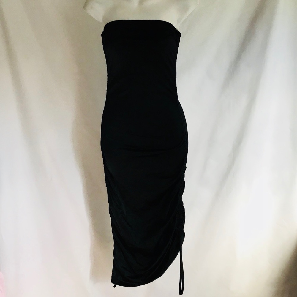 Adjustable Black Semi-Stretchy Dress