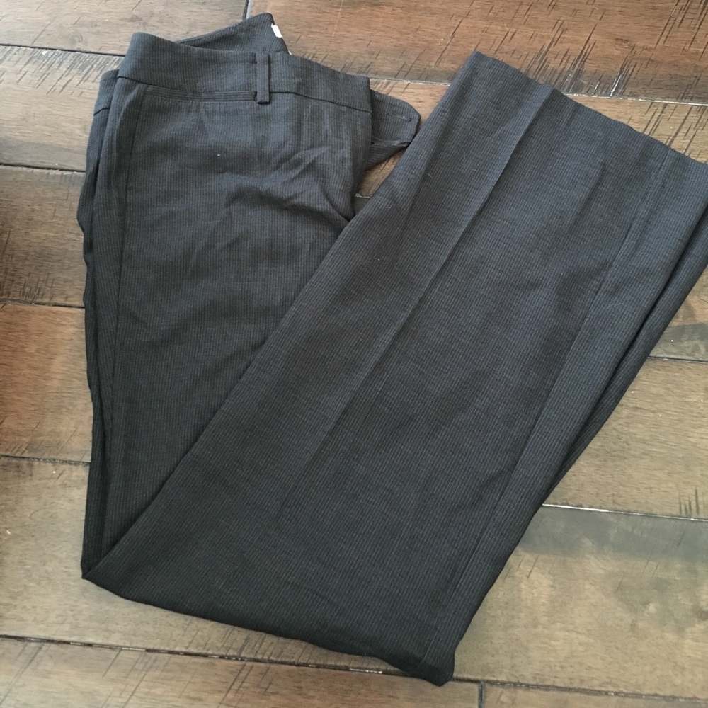 Grey pinstripe dress pants