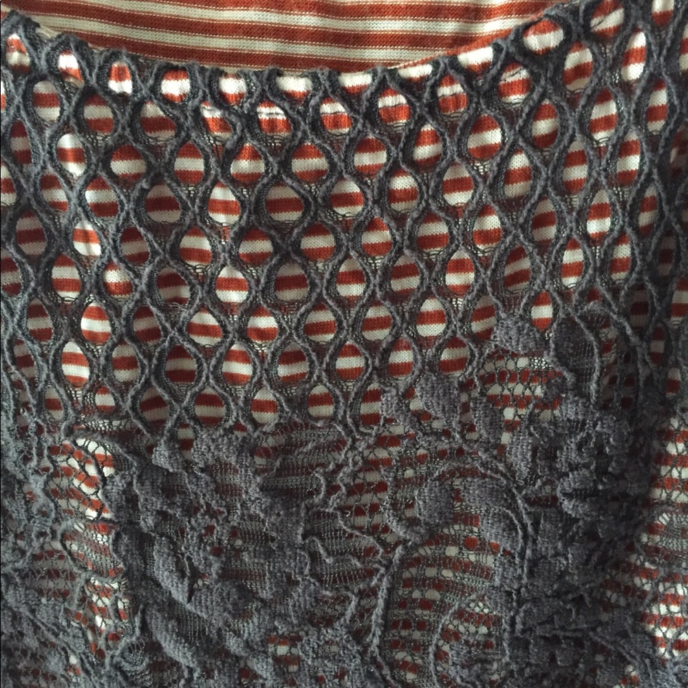 Gray, Orange, White Dress