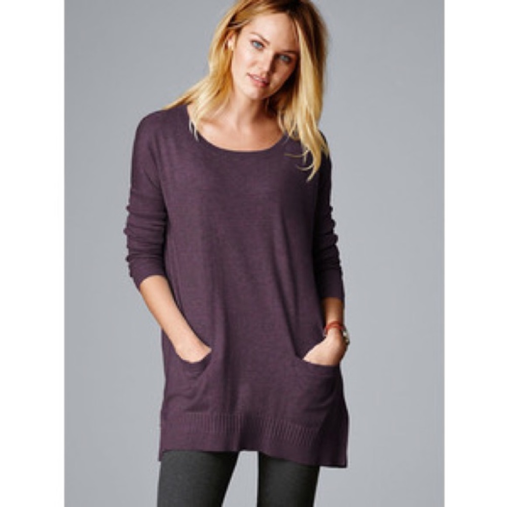 grey VS Kiss of Cashmere high/low Scoopneck Tunic
