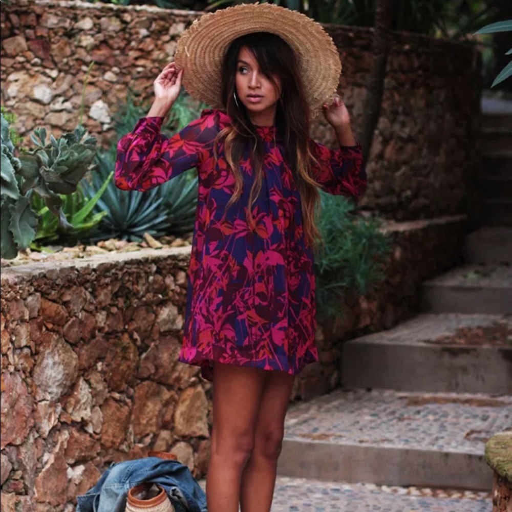 New Azores Tropical Long Sleeve Babydoll - Picture 4 of 5