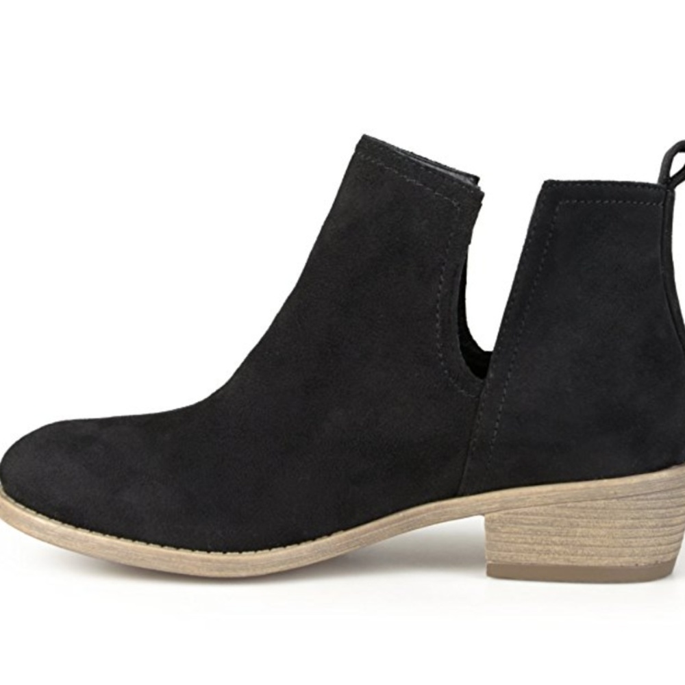 Journee Collection Faux Suede Boots in Black