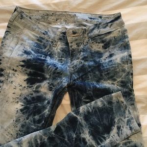 American eagle super stretch tye dye jeggings