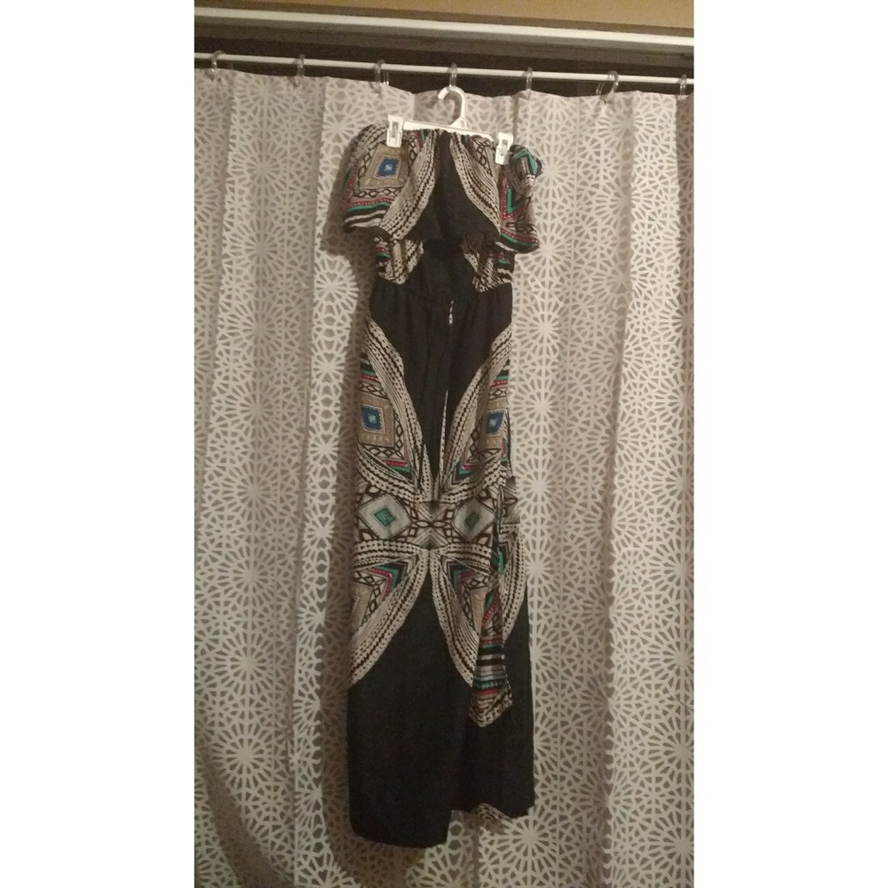 Women's  patterned OTS maxi dress