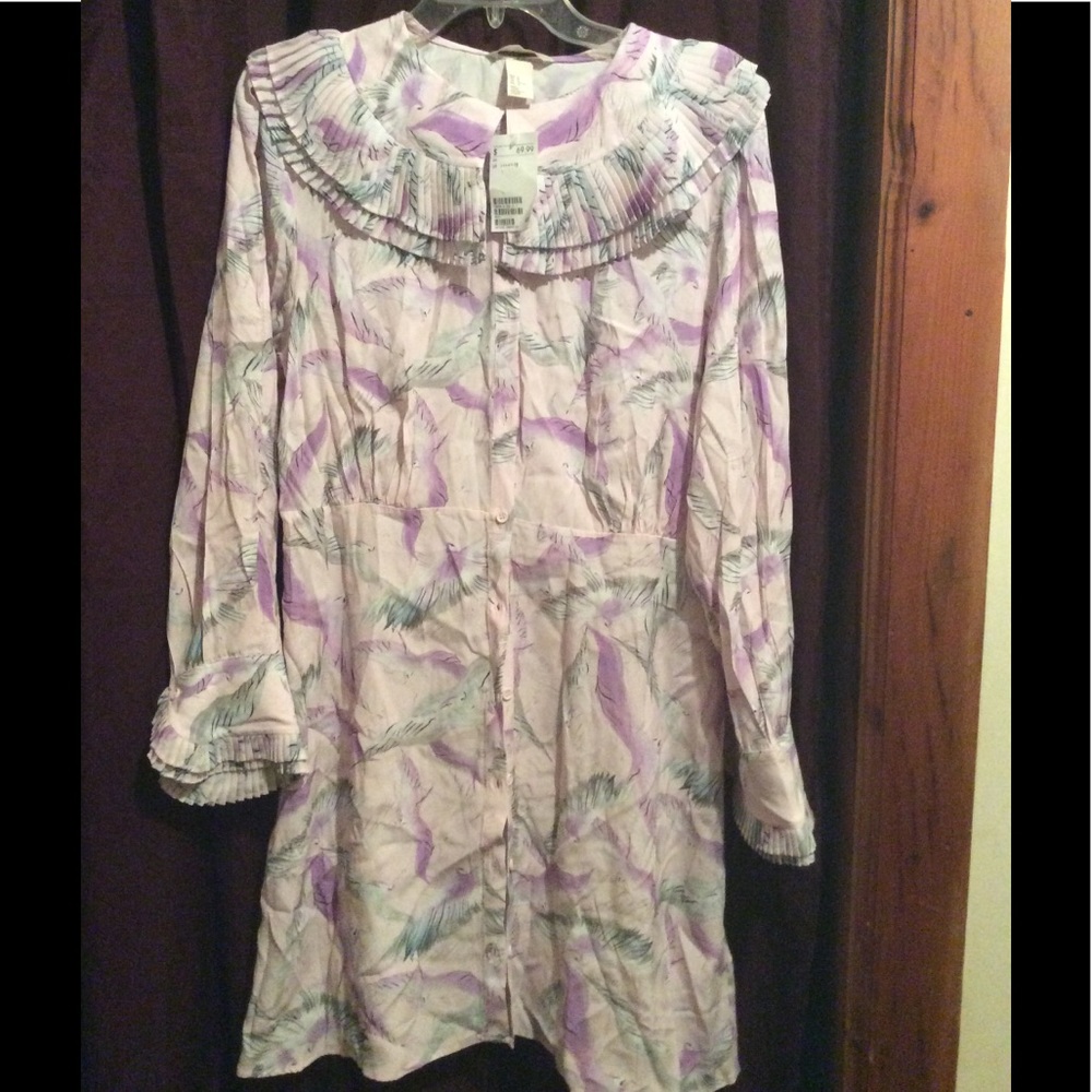 Amazing H&M dress with pink and purple birds!
