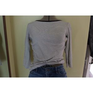 Gap Quarter-Length Sleeve Striped Top