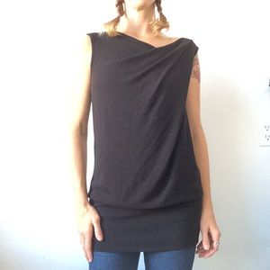 Black knit off the shoulder dress