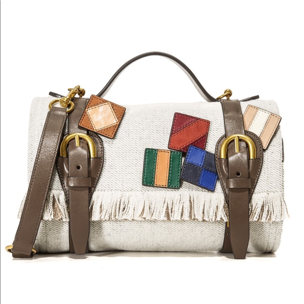 NWT Tory Burch Wool Mini Blanket Duffel Bag