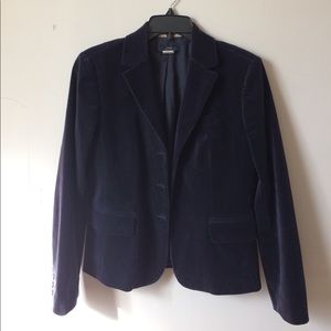 J.Crew navy blue velvet blazer