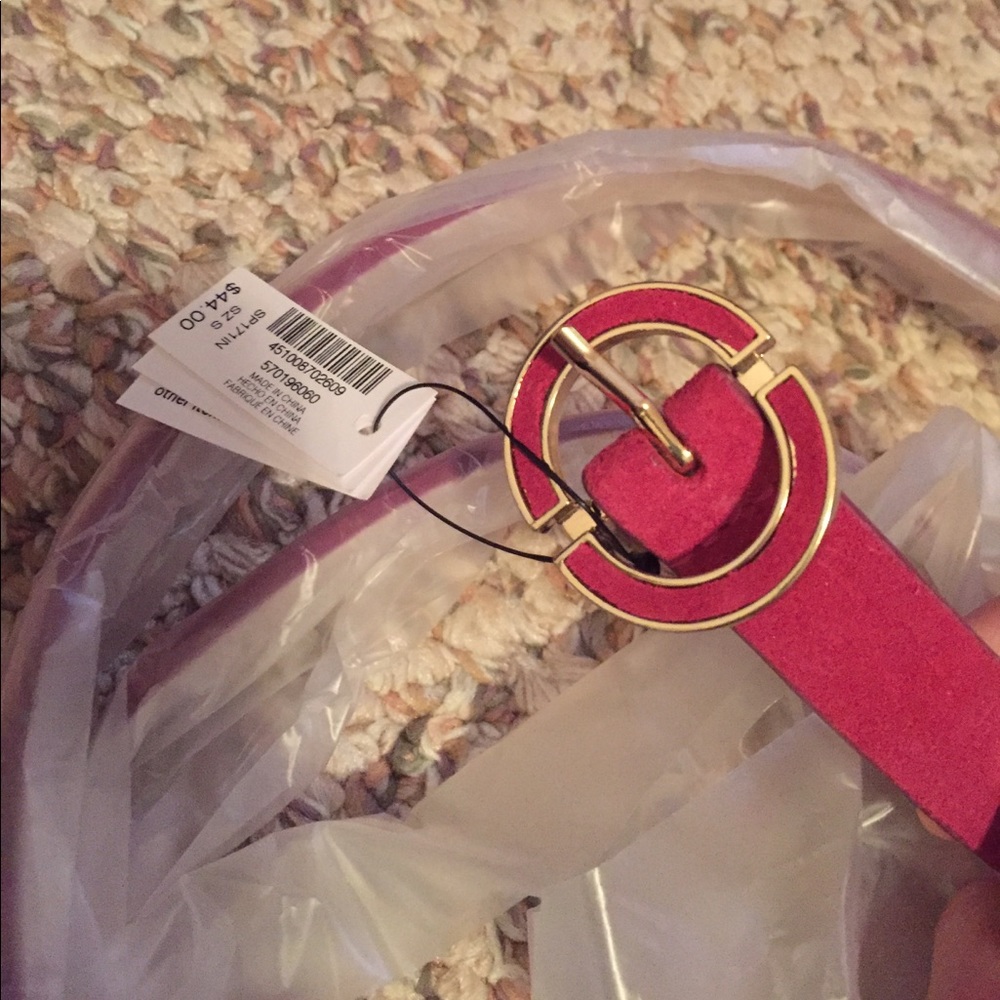 WHBM suede skinny belt- small- new in plastic