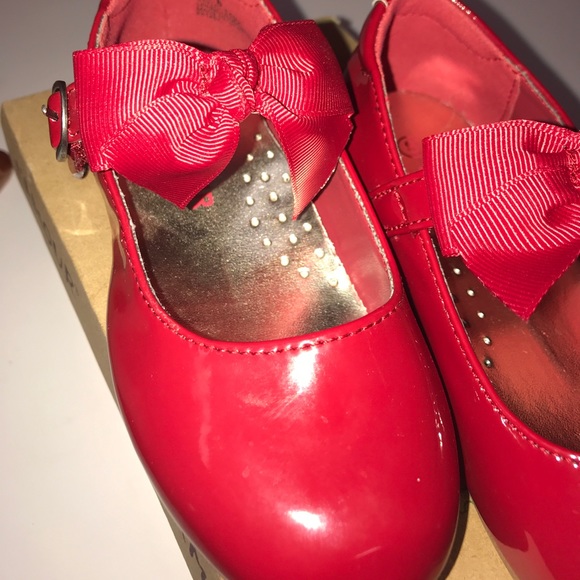Red leather bow Mary Janes - Picture 2 of 2