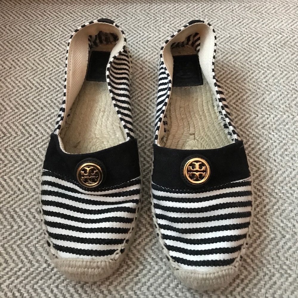 Tory Burch Striped Beacher Espadrilles