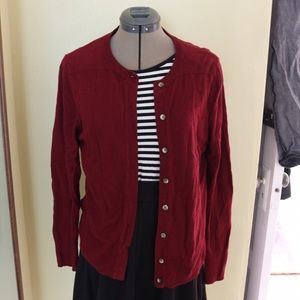 Eddie Bauer Maroon/Dark Red Cardigan