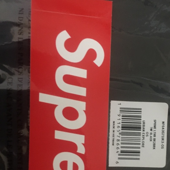 SUPREME TNF BOOK BAG LEATHER BLACK - Picture 4 of 4