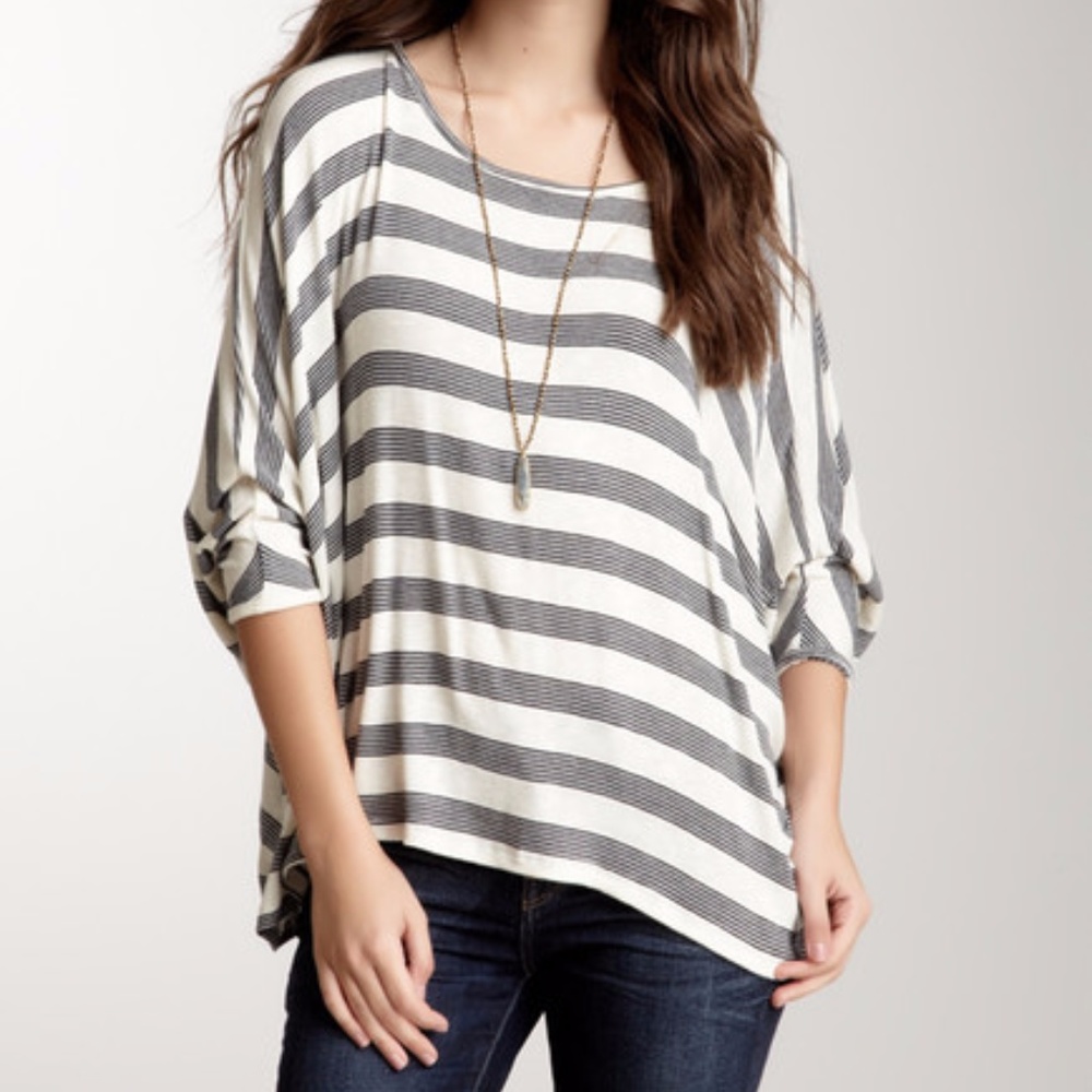 frenzii flowing striped top