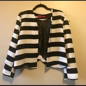Black and white striped jacket