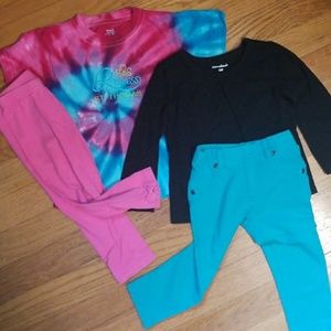 18mos; 2 shirts, 1 leggings, 1 jeggings set