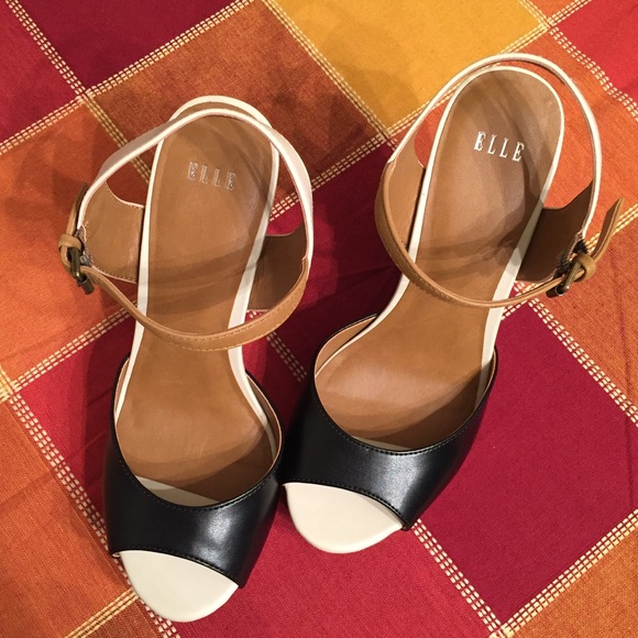 Elle Shoes - NWOB Elle Colorblock Wedge Platforms Size 8