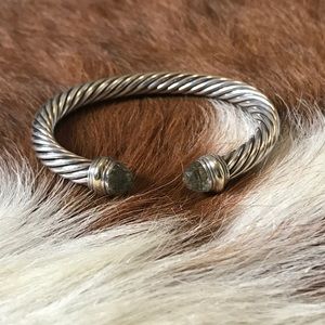 Cable Classic Bracelet with Prasiolite, 7mm