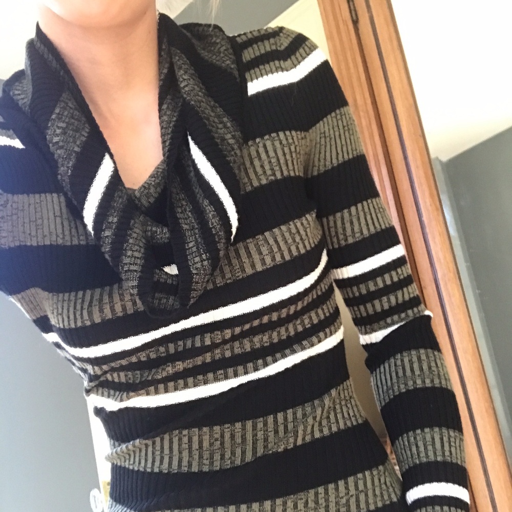 Ribbed Striped Sweater