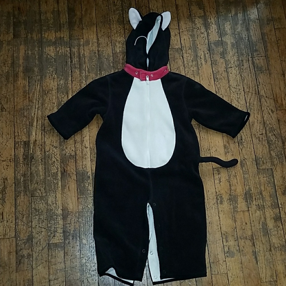baby Gap fleece cat one piece Halloween!!!