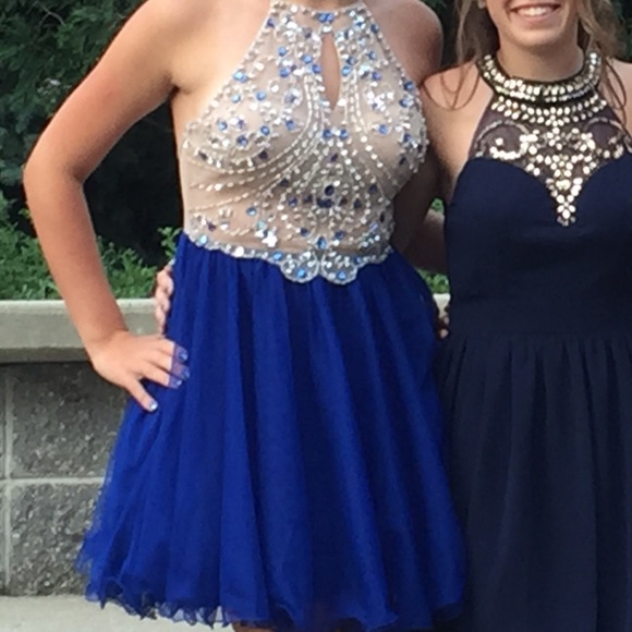 Royal Blue Homecoming Dress - Picture 2 of 3