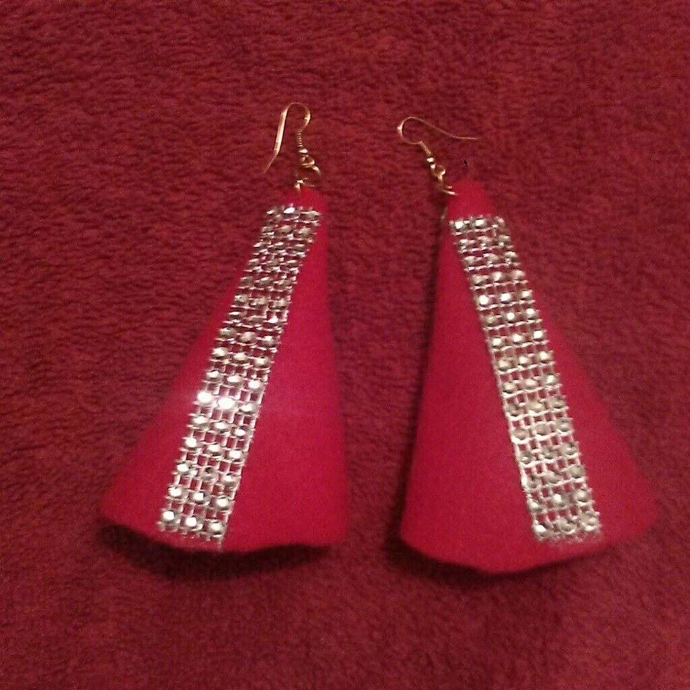 Red shine devine earrings