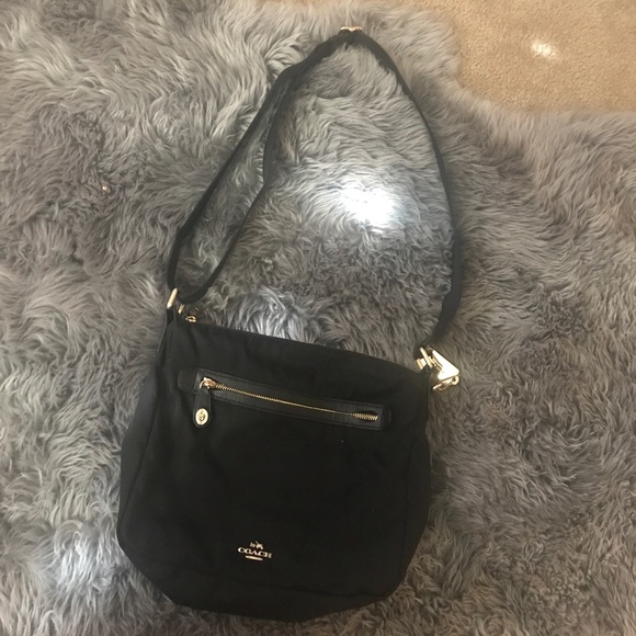 Black Coach purse with adjustable strap. - Picture 1 of 5