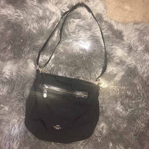 Black Coach purse with adjustable strap. - Picture 2 of 5