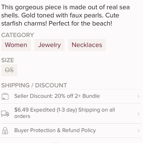 (S1) Gorgeous Shell Necklace - Picture 5 of 5