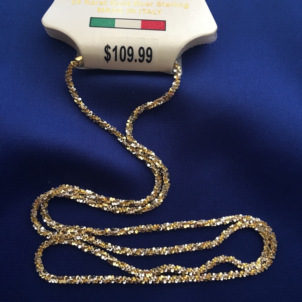 DANECRAFT 2TONE GOLD OVER STERLING SILVER NECKLACE