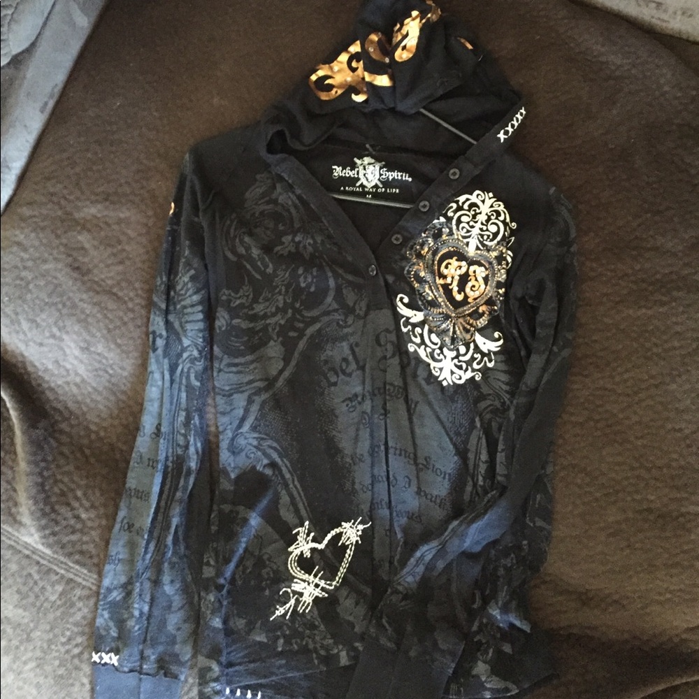 Rebel Spirit Buckle long sleeve Shirt