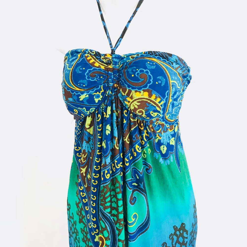 STUNNING Moa Moa Maxi Dress in Sz. L Vivid Colors