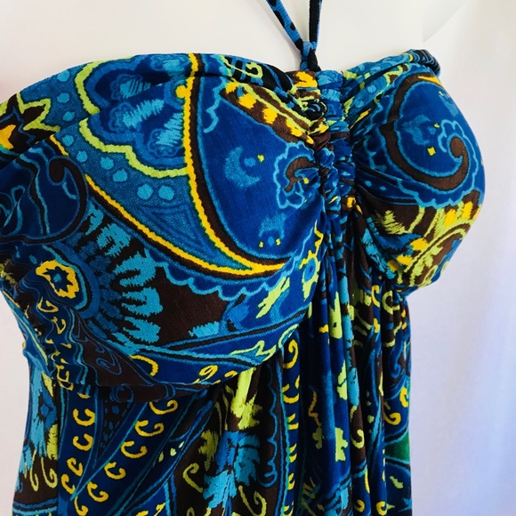 STUNNING Moa Moa Maxi Dress in Sz. L Vivid Colors - Picture 3 of 5