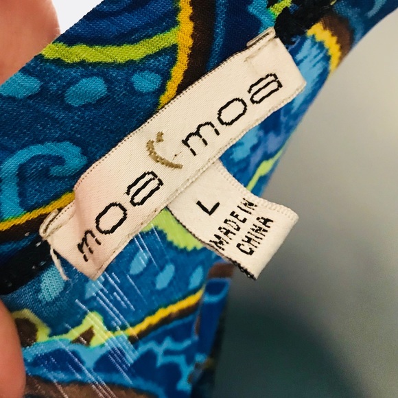 STUNNING Moa Moa Maxi Dress in Sz. L Vivid Colors - Picture 5 of 5