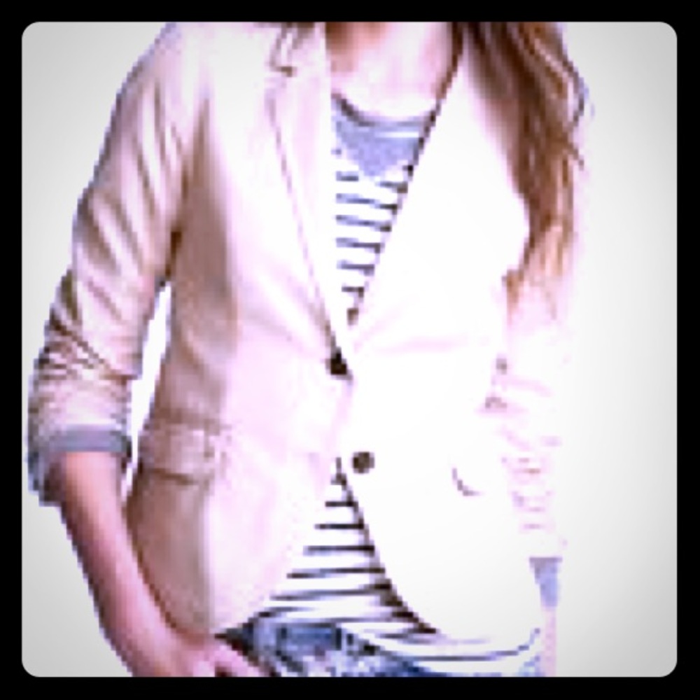 J. Crew Schoolboy Blazer cream Linen