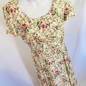 Modest Maxi Dress Church Floral Bow Sz 6