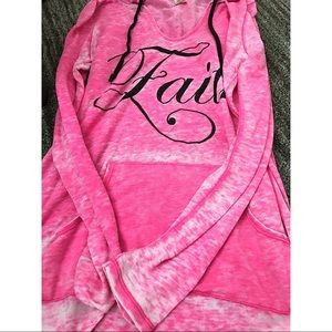 Pink FAITH💗 lightweight hoodie!