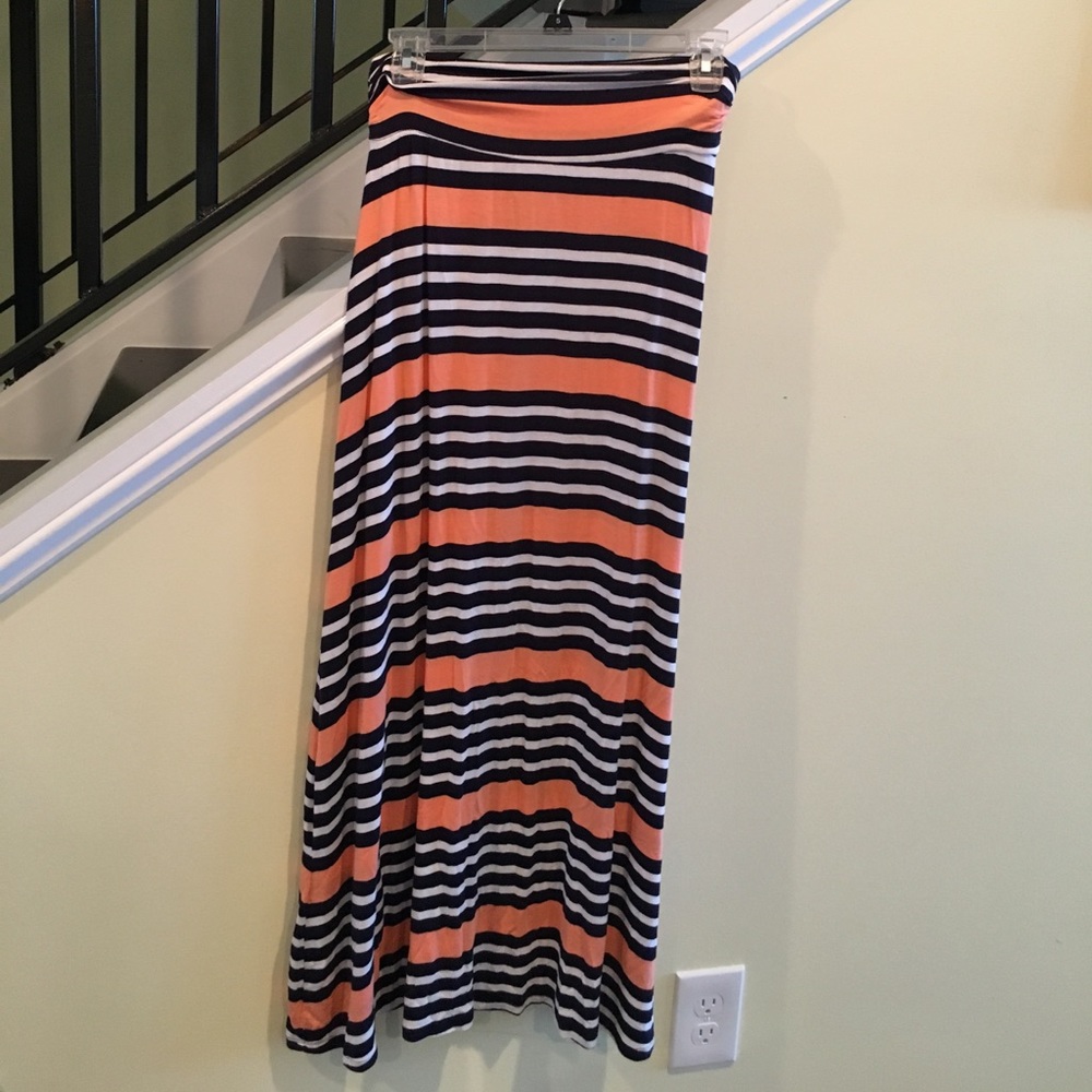 Navy and peach maxi