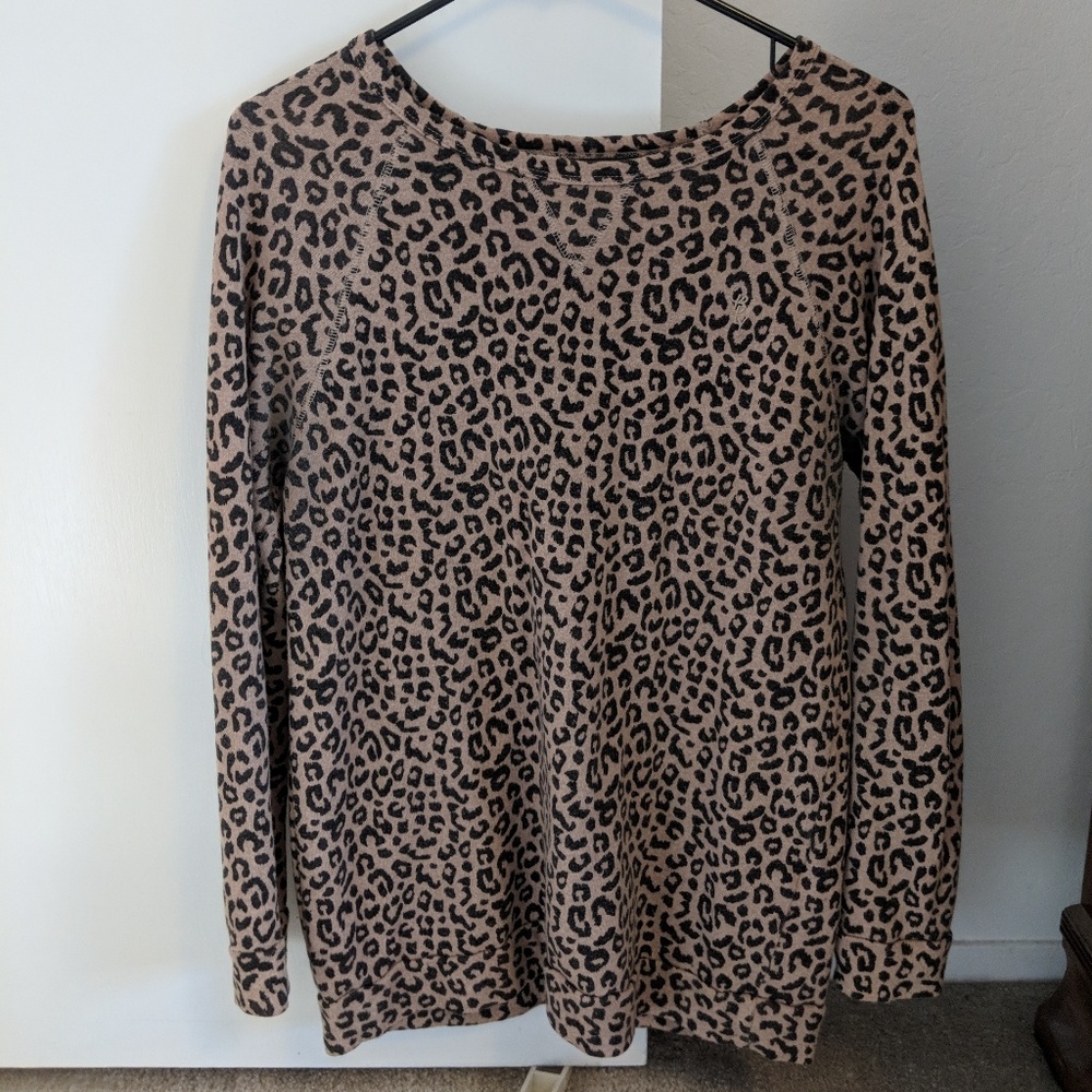 Obey leopard pink sweater